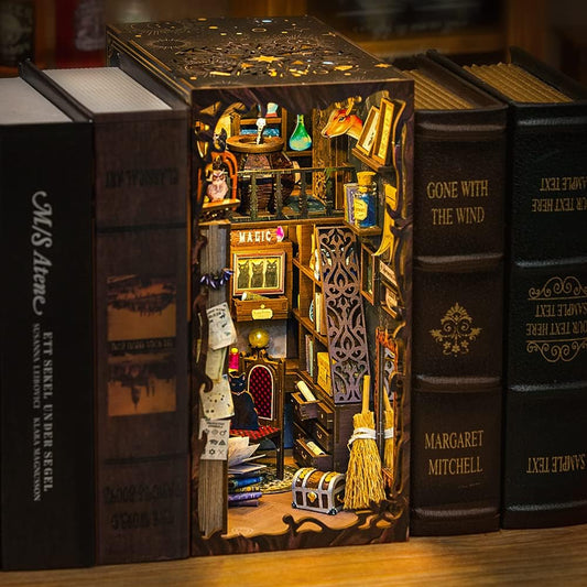 Book nook magique DIY, miniature décorative à assembler pour bibliothèque